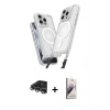 MARSİLYAN™- iPhone 14 Pro Max Kılıf Atlas Doku Koleksiyonu - Siyah Bilvis 3D Mat Cam Ekran Koruyucu + Raze Metal Kamera Lens - GS