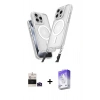 MARSİLYAN™- iPhone 14 Pro Max Kılıf Atlas Doku Koleksiyonu - Siyah Bilvis 5in1 3D Magic Cam Ekran Koruyucu + Bilvis Titan Kamera Lens - DNMR
