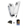 MARSİLYAN™- iPhone 14 Pro Max Kılıf Atlas Doku Koleksiyonu - Siyah Buffer Hayalet Cam Ekran Koruyucu + Raze Metal Kamera Lens - GD