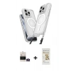 MARSİLYAN™- iPhone 14 Pro Max Kılıf Atlas Doku Koleksiyonu - Siyah Mat Seramik Nano Ekran Koruyucu + Bilvis Titan Kamera Lens - GD