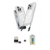 MARSİLYAN™- iPhone 14 Pro Max Kılıf Atlas Doku Koleksiyonu - Siyah Polymer Nano Ekran Koruyucu + Bilvis Titan Kamera Lens - GS