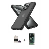 MARSİLYAN™- iPhone 14 Pro Max Kılıf Atlas Form - Şeffaf 360 Full Body Arka Koruyucu + Bilvis Titan Kamera Lens - GD