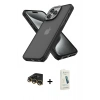 MARSİLYAN™- iPhone 14 Pro Max Kılıf Atlas Form - Şeffaf Pasifik Cam Ekran Koruyucu + Raze Metal Kamera Lens - GD