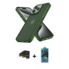MARSİLYAN™- iPhone 14 Pro Max Kılıf Atlas Form - Siyah 18D Cam Ekran Koruyucu + Raze Metal Kamera Lens - GD