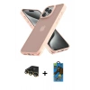 MARSİLYAN™- iPhone 14 Pro Max Kılıf Atlas Form - Siyah 18D Cam Ekran Koruyucu + Raze Metal Kamera Lens - GD