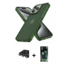 MARSİLYAN™- iPhone 14 Pro Max Kılıf Atlas Form - Siyah 360 Mat Full Body Arka Koruyucu + Raze Metal Kamera Lens - GS