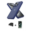 MARSİLYAN™- iPhone 14 Pro Max Kılıf Atlas Form - Siyah 360 Mat Full Body Arka Koruyucu + Raze Metal Kamera Lens - GS