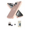 MARSİLYAN™- iPhone 14 Pro Max Kılıf Atlas Form - Siyah 6D Mat Seramik Hayalet Nano Ekran Koruyucu + Derin Mor Bilvis Titan Kamera Lens
