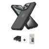 MARSİLYAN™- iPhone 14 Pro Max Kılıf Atlas Form - Siyah 6D Mat Seramik Hayalet Nano Ekran Koruyucu + Raze Metal Kamera Lens - GD