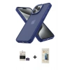 MARSİLYAN™- iPhone 14 Pro Max Kılıf Atlas Form - Siyah 6D Mat Seramik Hayalet Nano Ekran Koruyucu + Bilvis Titan Kamera Lens - GS