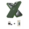 MARSİLYAN™- iPhone 14 Pro Max Kılıf Atlas Form - Siyah 6D Mat Seramik Hayalet Nano Ekran Koruyucu + Bilvis Titan Kamera Lens - GS