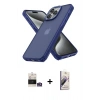 MARSİLYAN™- iPhone 14 Pro Max Kılıf Atlas Form - Siyah Bilvis 3D Mat Cam Ekran Koruyucu + Bilvis Titan Kamera Lens - GS