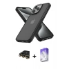 MARSİLYAN™- iPhone 14 Pro Max Kılıf Atlas Form - Siyah Bilvis 5in1 3D Magic Cam Ekran Koruyucu + Raze Metal Kamera Lens - GD