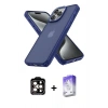 MARSİLYAN™- iPhone 14 Pro Max Kılıf Atlas Form - Siyah Bilvis 5in1 3D Magic Cam Ekran Koruyucu + PVD Metal Kamera Lens - TU