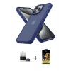 MARSİLYAN™- iPhone 14 Pro Max Kılıf Atlas Form - Siyah Buffer Cam Ekran Koruyucu + Bilvis Titan Kamera Lens - GD