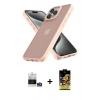 MARSİLYAN™- iPhone 14 Pro Max Kılıf Atlas Form - Siyah Buffer Cam Ekran Koruyucu + Bilvis Titan Kamera Lens - GS