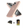 MARSİLYAN™- iPhone 14 Pro Max Kılıf Atlas Form - Siyah Buffer Cam Ekran Koruyucu + Gold Raze Metal Kamera Lens
