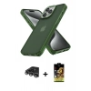 MARSİLYAN™- iPhone 14 Pro Max Kılıf Atlas Form - Siyah Buffer Cam Ekran Koruyucu + Raze Metal Kamera Lens - GS