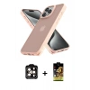 MARSİLYAN™- iPhone 14 Pro Max Kılıf Atlas Form - Siyah Buffer Cam Ekran Koruyucu + PVD Metal Kamera Lens - TU