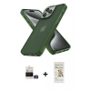 MARSİLYAN™- iPhone 14 Pro Max Kılıf Atlas Form - Siyah Mat Seramik Nano Ekran Koruyucu + Bilvis Titan Kamera Lens - GD