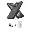 MARSİLYAN™- iPhone 14 Pro Max Kılıf Atlas Form - Siyah Mat Seramik Nano Ekran Koruyucu + Bilvis Titan Kamera Lens - GS