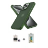 MARSİLYAN™- iPhone 14 Pro Max Kılıf Atlas Form - Siyah Polymer Nano Ekran Koruyucu + Bilvis Titan Kamera Lens - GD