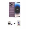 MARSİLYAN™- iPhone 14 Pro Max Kılıf Atlas Koleksiyonu - Siyah Joko 5D Cam + Bilvis Titan Kamera Lens - GS