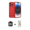 MARSİLYAN™- iPhone 14 Pro Max Kılıf Atlas Koleksiyonu - Siyah Mat Seramik Nano Ekran Koruyucu + PVD Metal Kamera Lens - TU