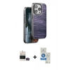 MARSİLYAN™- iPhone 14 Pro Max Kılıf Atlas Minimal Özel Seri - Şeffaf Royal Nano Ekran Koruyucu + Bilvis Titan Kamera Lens - GD