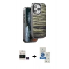 MARSİLYAN™- iPhone 14 Pro Max Kılıf Atlas Minimal Özel Seri - Şeffaf Royal Nano Ekran Koruyucu + Bilvis Titan Kamera Lens - GD