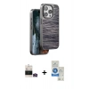 MARSİLYAN™- iPhone 14 Pro Max Kılıf Atlas Minimal Özel Seri - Şeffaf Royal Nano Ekran Koruyucu + Bilvis Titan Kamera Lens - GD