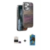 MARSİLYAN™- iPhone 14 Pro Max Kılıf Atlas Minimal Özel Seri - Siyah 18D Cam Ekran Koruyucu + Bilvis Titan Kamera Lens - GD