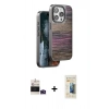MARSİLYAN™- iPhone 14 Pro Max Kılıf Atlas Minimal Özel Seri - Siyah 6D Mat Seramik Hayalet Nano Ekran Koruyucu + Bilvis Titan Kamera Lens - DNMR