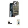 MARSİLYAN™- iPhone 14 Pro Max Kılıf Atlas Minimal Özel Seri - Siyah 6D Mat Seramik Hayalet Nano Ekran Koruyucu + Bilvis Titan Kamera Lens - SH