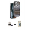 MARSİLYAN™- iPhone 14 Pro Max Kılıf Atlas Minimal Özel Seri - Siyah 6D Mat Seramik Hayalet Nano Ekran Koruyucu + Bilvis Titan Kamera Lens - SH