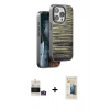 MARSİLYAN™- iPhone 14 Pro Max Kılıf Atlas Minimal Özel Seri - Siyah 6D Mat Seramik Hayalet Nano Ekran Koruyucu + Bilvis Titan Kamera Lens - GD