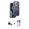 MARSİLYAN™- iPhone 14 Pro Max Kılıf Atlas Minimal Özel Seri - Siyah Bilvis 5in1 3D Magic Cam Ekran Koruyucu + Bilvis Titan Kamera Lens - DNMR