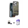 MARSİLYAN™- iPhone 14 Pro Max Kılıf Atlas Minimal Özel Seri - Siyah Bilvis 5in1 3D Magic Cam Ekran Koruyucu + Bilvis Titan Kamera Lens - DNMR