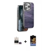 MARSİLYAN™- iPhone 14 Pro Max Kılıf Atlas Minimal Özel Seri - Siyah Buffer Hayalet Cam Ekran Koruyucu + Bilvis Titan Kamera Lens - GD