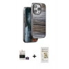 MARSİLYAN™- iPhone 14 Pro Max Kılıf Atlas Minimal Özel Seri - Siyah Mat Seramik Nano Ekran Koruyucu + Bilvis Titan Kamera Lens - GD