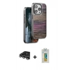 MARSİLYAN™- iPhone 14 Pro Max Kılıf Atlas Minimal Özel Seri - Siyah Polymer Nano Ekran Koruyucu + Raze Metal Kamera Lens - GS