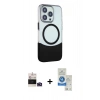 MARSİLYAN™- iPhone 14 Pro Max Kılıf Çekirdek Asil Özel Seri - Şeffaf Royal Nano Ekran Koruyucu + Bilvis Titan Kamera Lens - DNMR