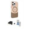 MARSİLYAN™- iPhone 14 Pro Max Kılıf Çekirdek Asil Özel Seri - Şeffaf Royal Nano Ekran Koruyucu + Raze Metal Kamera Lens - GD