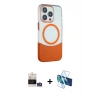 MARSİLYAN™- iPhone 14 Pro Max Kılıf Çekirdek Asil Özel Seri - Siyah 3D Antistatik Cam Ekran Koruyucu + Bilvis Titan Kamera Lens - GS