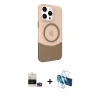 MARSİLYAN™- iPhone 14 Pro Max Kılıf Çekirdek Asil Özel Seri - Siyah 3D Antistatik Cam Ekran Koruyucu + Bilvis Titan Kamera Lens - GS