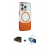 MARSİLYAN™- iPhone 14 Pro Max Kılıf Çekirdek Asil Özel Seri - Siyah 3D Antistatik Cam Ekran Koruyucu + Raze Metal Kamera Lens - GD