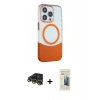 MARSİLYAN™- iPhone 14 Pro Max Kılıf Çekirdek Asil Özel Seri - Siyah 6D Mat Seramik Hayalet Nano Ekran Koruyucu + Raze Metal Kamera Lens - GD