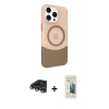 MARSİLYAN™- iPhone 14 Pro Max Kılıf Çekirdek Asil Özel Seri - Siyah 6D Mat Seramik Hayalet Nano Ekran Koruyucu + Raze Metal Kamera Lens - GS