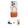 MARSİLYAN™- iPhone 14 Pro Max Kılıf Çekirdek Asil Özel Seri - Siyah 6D Mat Seramik Hayalet Nano Ekran Koruyucu + Bilvis Titan Kamera Lens - SH