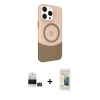 MARSİLYAN™- iPhone 14 Pro Max Kılıf Çekirdek Asil Özel Seri - Siyah 6D Mat Seramik Hayalet Nano Ekran Koruyucu + Bilvis Titan Kamera Lens - GD